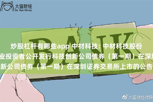 炒股杠杆有哪些app 中材科技: 中材科技股份有限公司2024年面向专业投资者公开发行科技创新公司债券（第一期）在深圳证券交易所上市的公告