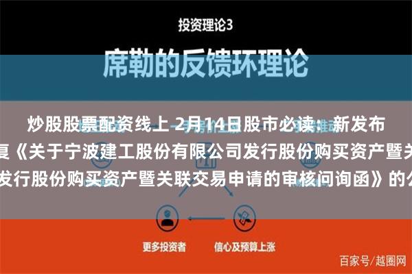 炒股股票配资线上 2月14日股市必读：新发布《宁波建工关于延期回复《关于宁波建工股份有限公司发行股份购买资产暨关联交易申请的审核问询函》的公告》